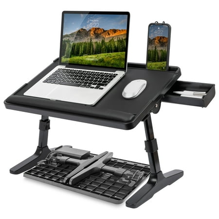 LapGear - Adjustable LapTop Bed Desk (Fits up to 15" Laptop) - Black