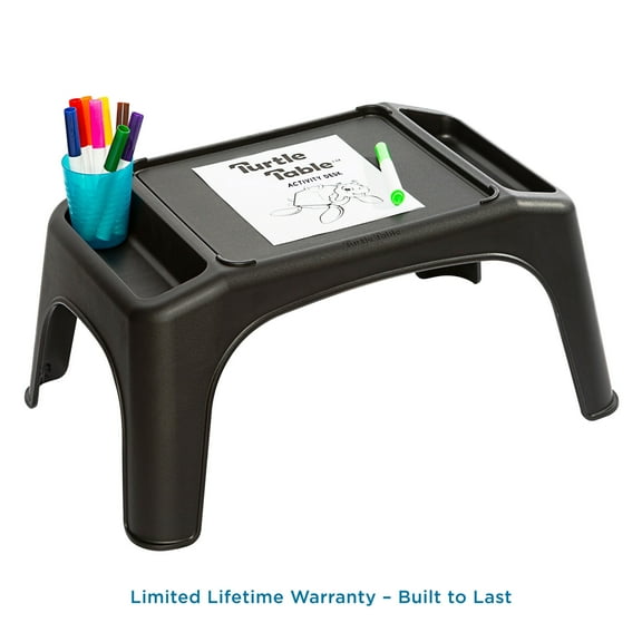 LapGear Turtle Table Kids Flexible Seating Lap Desk Tray, Black