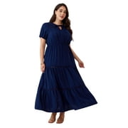 LAPAPLUS 2025 Plus Size Sparkly Cocktail Dresses for Women - Silver Tulle Formal Wedding Guest Dress