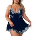 thumbnail image 1 of LapaPlus Women Plus Size Lingerie Lace Chemise Babydoll Sleepwear XL-5XL, 1 of 4