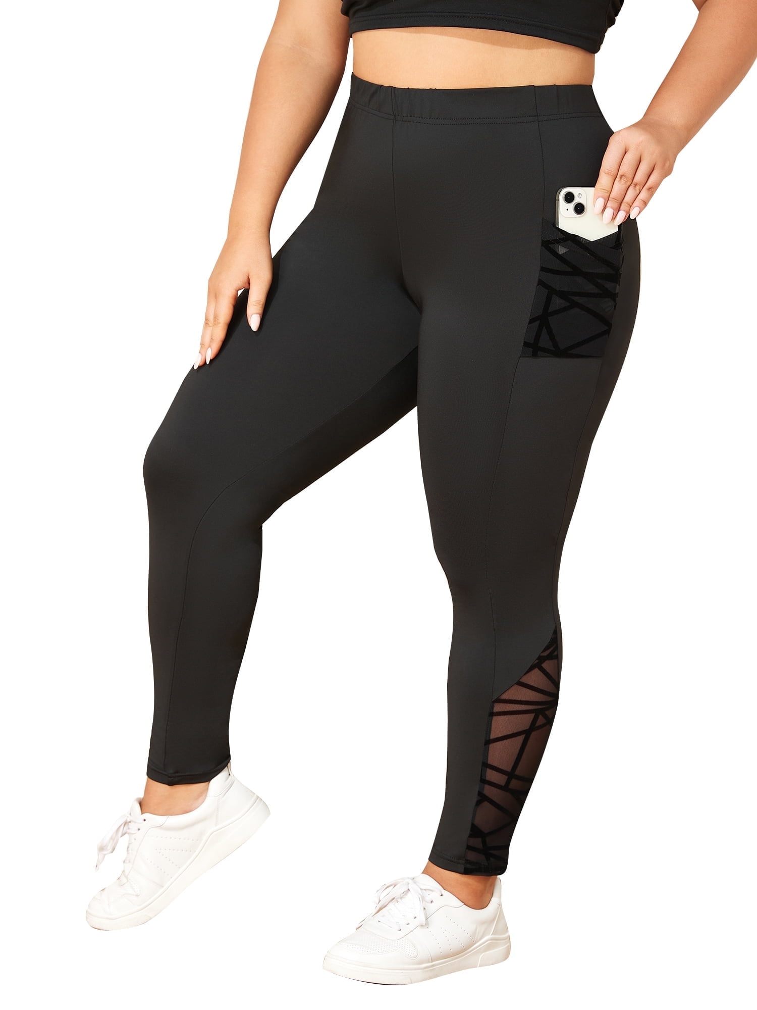 Plus Size Elephant Print, Full Length Leggings In A Slim Fitting Style With  A Banded High Waist One Size - Walmart.com