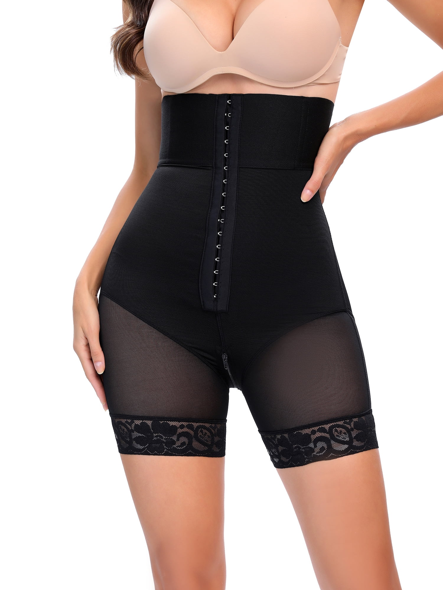 LapaPlus Womens Shapewear High Waist Elastic Tummy Control Pants Crotch