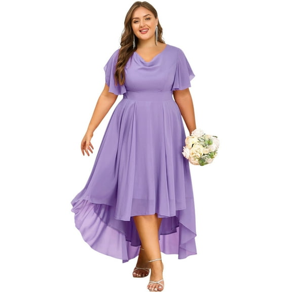 LapaPlus XL-6XL Womens Formal Dress Plus Size Evening Party Wedding Guest Bridesmaid Long Dresses