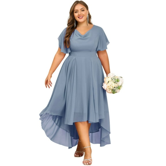 LapaPlus XL-6XL Womens Formal Dress Plus Size Evening Party Wedding Guest Bridesmaid Long Dresses