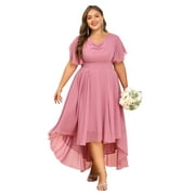 LAPAPLUS XL-6XL Womens Formal Dress Plus Size Evening Party Wedding Guest Bridesmaid Long Dresses