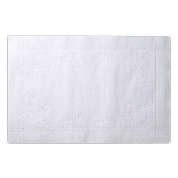 Lapaco 10" x 14" White Embossed Paper Placemat