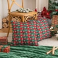thumbnail image 1 of Lapalife 2 Pack Christmas Plaid Pillow Cover, Snowflake Scottish Tartan Checks Cushion Cover Decorative Throw Pillow Case, 18''x 18'', 1 of 5