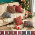 thumbnail image 1 of Lapalife 2 Pack Christmas Plaid Pillow Cover, Snowflake Scottish Tartan Checks Cushion Cover Decorative Throw Pillow Case, 18''x 18'', 1 of 6