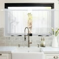thumbnail image 1 of Lapalife 2 Panels Sheer Kitchen Curtains 36 inch Length Tier Curtains Rod Pocket Cafe Curtains Half Window Curtain for Bathroom Small Windows, White, 1 of 6