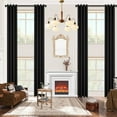 thumbnail image 1 of Lapalife Blackout Curtains Extra Long for Living Room, 216" High Room Curtain Drapes Grommet Black Out Curtains, Black, 1 Panel, 1 of 7