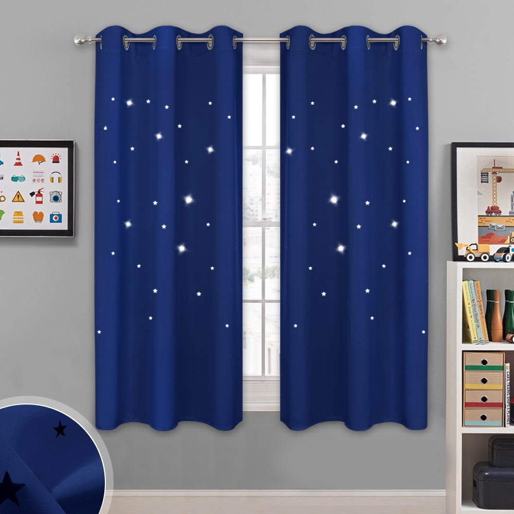Lapalife Blackout Star Curtains for Kids Room, Hollow Cut Out Star