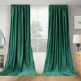 thumbnail image 1 of Lapalife Blackout Velvet Curtains, Moroccan Damask Pattern Rod Pocket Thermal Insulated Velvet Curtain Drapes for Living Room, 2 Panels, 52"x 84", Tuscany Green, 1 of 9