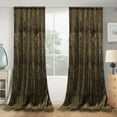 thumbnail image 1 of Lapalife Blackout Velvet Curtains, Scroll Floral Pattern Rod Pocket Thermal Insulated Velvet Curtain Drapes for Living Room, 2 Panels, 52"x 84", Dutch Cocoa, 1 of 9