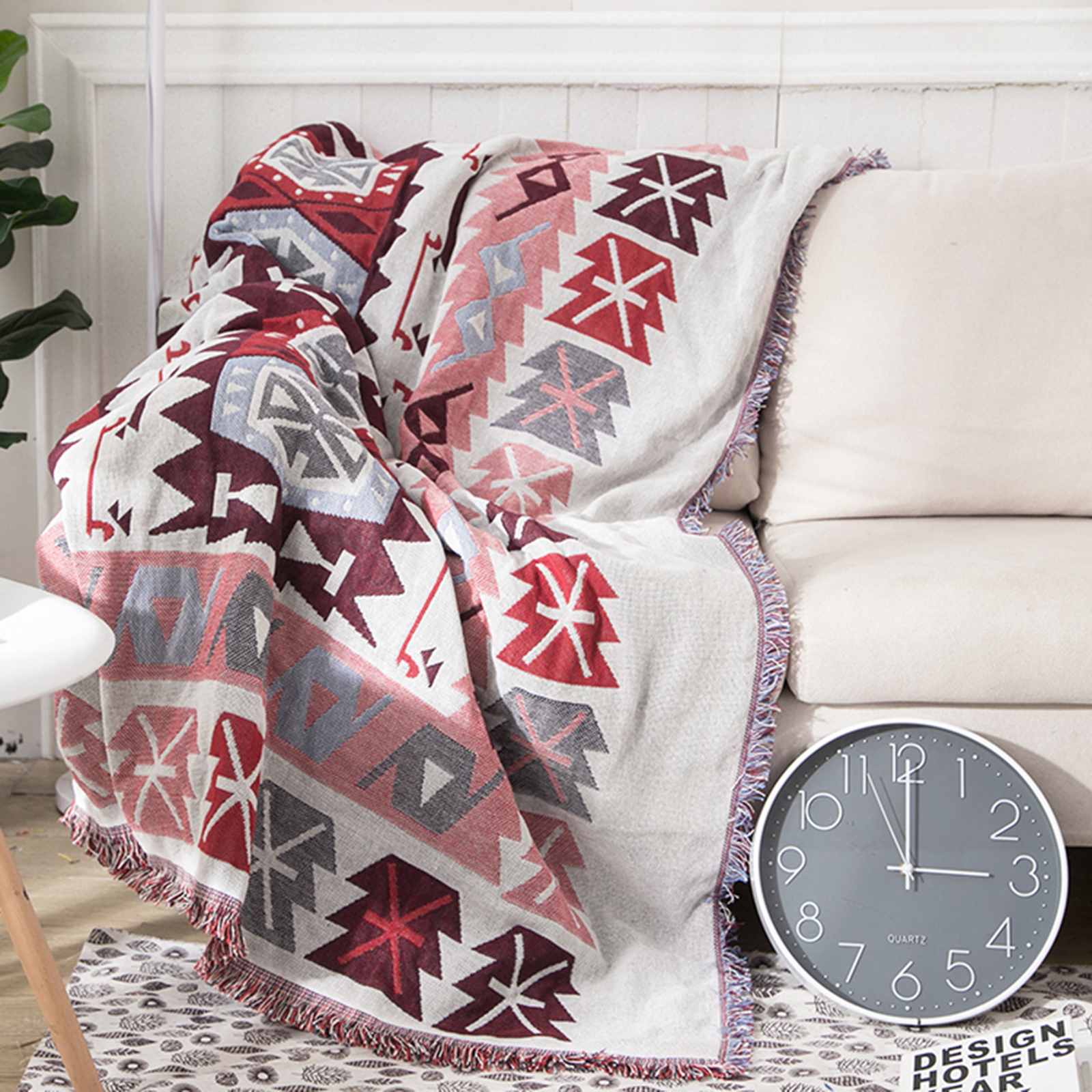 Lapalife Bohemian Dual Side Throw Blanket for Couch, 71''x 71