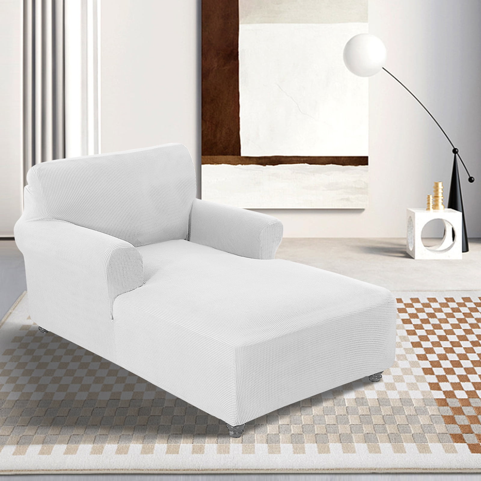 Lapalife Chaise Lounge Cover, Lounge Sofa Slipcover 1Piece Stretch