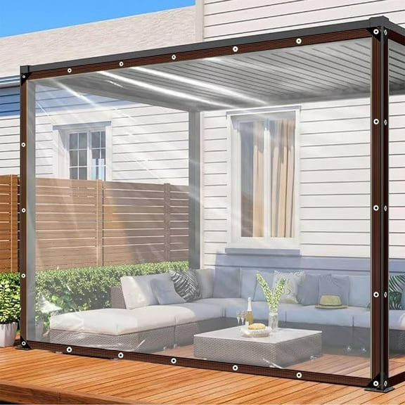 Lapalife Clear Tarp Waterproof, 6.6x 9.8FT Plastic Tarps with Grommets Clear Poly Tarpaulin Tarps for Outdoor Porches Patio Enclosure Roofs Greenhouse Plant Chicken Coop Cover