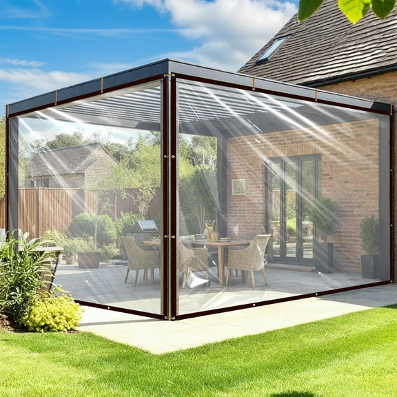 Lapalife Clear Tarp Waterproof, 6.6x 9.8FT Plastic Tarps with Grommets Clear Poly Tarpaulin Tarps for Outdoor Porches Patio Enclosure Roofs Greenhouse Plant Chicken Coop Cover