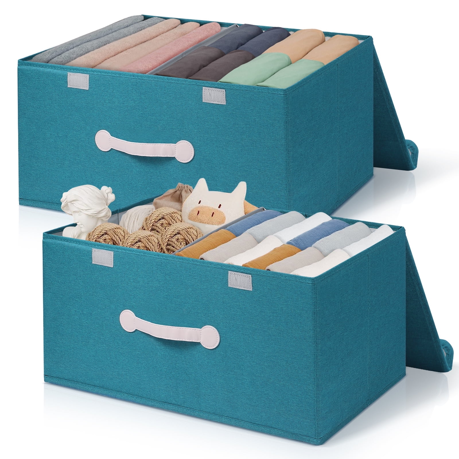 Lapalife Foldable Storage Boxes with Lids and Handle, Fabric Storage