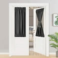 thumbnail image 1 of Lapalife French Door Curtains, 24 x 40 inch Rod Pocket Thermal Blackout Door Curtains Privacy for Doors with Glass Window, Black, 1 Panel, 1 of 8