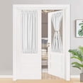 thumbnail image 1 of Lapalife French Door Curtains, 24 x 40 inch Rod Pocket Thermal Blackout Door Curtains Privacy for Doors with Glass Window, White, 1 Panel, 1 of 8