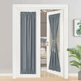 thumbnail image 1 of Lapalife French Door Curtains, 24 x 72 inch Rod Pocket Thermal Blackout Door Curtains Privacy for Doors with Glass Window, Gray, 1 Panel, 1 of 8