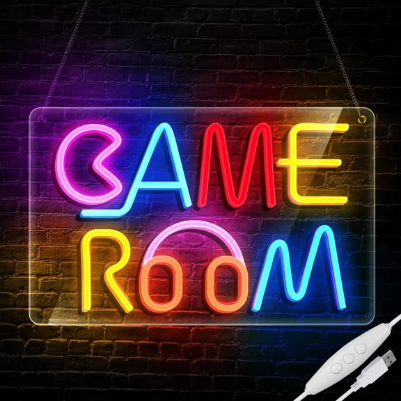 Lapalife Game Room LED Neon Signs for Wall Decor, 15.7"x 9.8" LED Light Sign Dimmable with On/Off Switch USB Powered for Bedroom Gaming Room Party Bar Club Decor