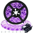 thumbnail image 1 of Lapalife LED Black Light Strip Kit, 40Ft/12M 12V Flexible UV Black Light Fixture for Bedroom, Party Wedding, Halloween, 1 of 6