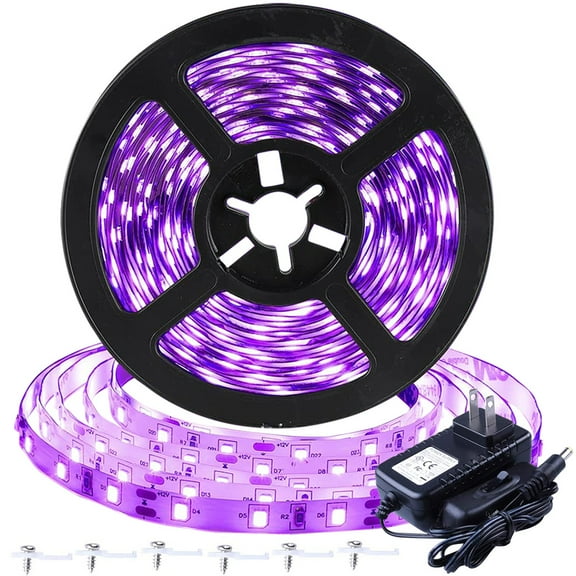 Lapalife LED Black Light Strip Kit, 40Ft/12M 12V Flexible UV Black Light Fixture for Bedroom, Party Wedding, Halloween