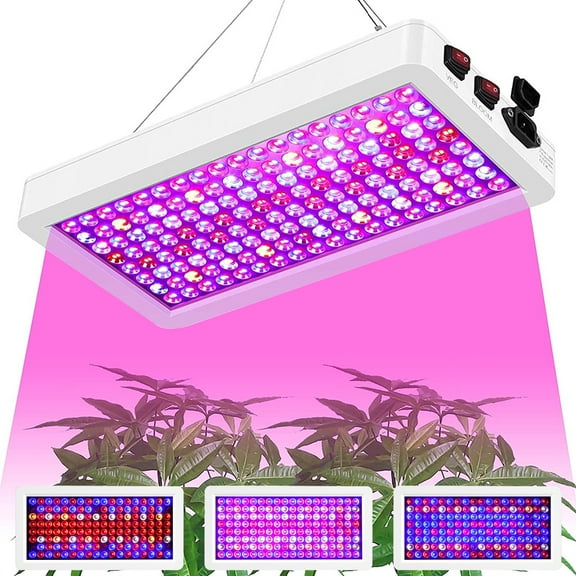 Lapalife LED Grow Light Panel, 192LED 1000W Full Spectrum Dual Switch Veg and Bloom LED Plant Growing Light for Indoor Plants Veg Flower with Adjustable Rope Hanger Chain