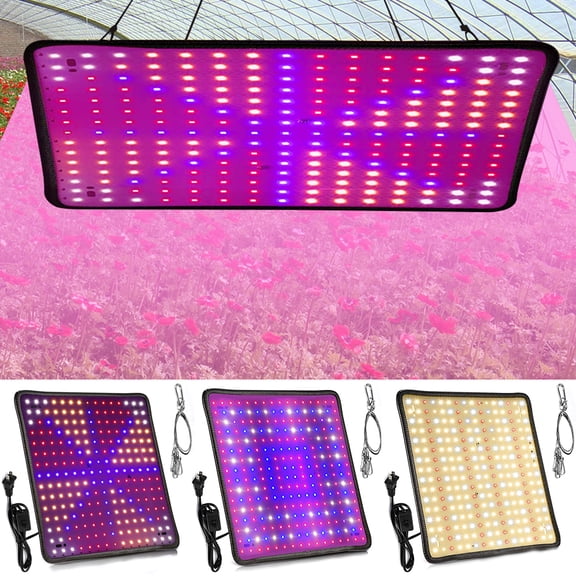 Lapalife LED Plant Grow Lights Full Spectrum 256LEDs with On/Off Switch Panel Grow Light for Greenhouse and Indoor Plants Hydroponics Seedlings Succulents