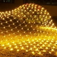 thumbnail image 1 of Lapalife Net Mesh String Lights Waterproof, 8 Lighting Modes Christmas Fairy String Light for Indoor Outdoor, Curtain, Christmas Tree, Bush, Party, Wedding Decoration(4.9ft x4.9ft, Warm White), 1 of 8