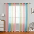 thumbnail image 1 of Lapalife Ombre Sheer Curtain 98 Inches Long for Bedroom Living Room 2 Panels Set, Gradient Print Grommet Top Rainbow Voile Window Drapes, 39'''x 98'', 1 of 8