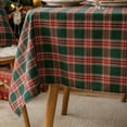 thumbnail image 1 of Lapalife Plaid Christmas Tablecloth Scottish Check Table Cover Furniture Protector for Christmas Decoration, 1 Pc, 1 of 6