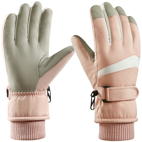 Lapalife Ski Gloves for Women and Men, Cold-proof Warm Thick Fleece Gloves, Anti-Skid Touchscreen Winter Gloves with Adjustable Cuffs Waterproof Snow Gloves for Skiing Hiking Cycling