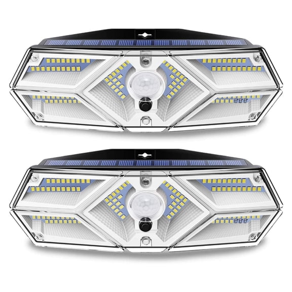 Lapalife Solar Lights Outdoor 104 LED Motion Sensor Wall Lights with 3 Working Modes 120 Degree Coverage, IP65 Waterproof Wireless Solar Powered Lights for Patio Garden Porch Lawn Backyard Garage 1PCS