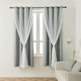 thumbnail image 1 of Lapalife Stars Blackout Curtains for Girls Bedroom, Double Layer Star Cut Out Curtains Nursery Home Decor, 1 Panel, Gray, 51''x 84'', 1 of 7