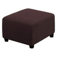 thumbnail image 1 of Lapalife Stretch Square Ottoman Covers Ottoman Slipcovers Folding Storage Footstool Cover Furniture Protector with Elastic Bottom Small Checks, Brown, 1 of 6