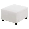 thumbnail image 1 of Lapalife Stretch Square Ottoman Covers Ottoman Slipcovers Folding Storage Footstool Cover Furniture Protector with Elastic Bottom Small Checks, White, 1 of 6