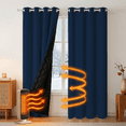 thumbnail image 1 of Lapalife Thermal Insulated 100% Blackout Curtains for Bedroom, 63 Inch Double Layer Thick Quilted Lining Grommet Curtain Noise Reducing for Living room, Bedroom, Navy Blue, 1 Panel, 1 of 9
