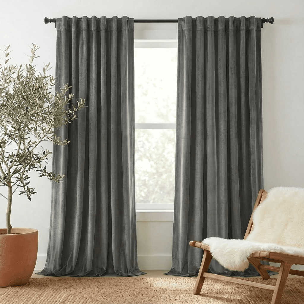 Lapalife Velvet Curtains for Bedroom, 96 Inch Thermal Insulated Room ...