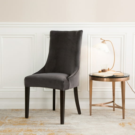 Lapalife Velvet Wingback Chair Cover Arm Chair Protector Reusable Chair Cover for Dining Room Banquet Home Decor, Dark Gray