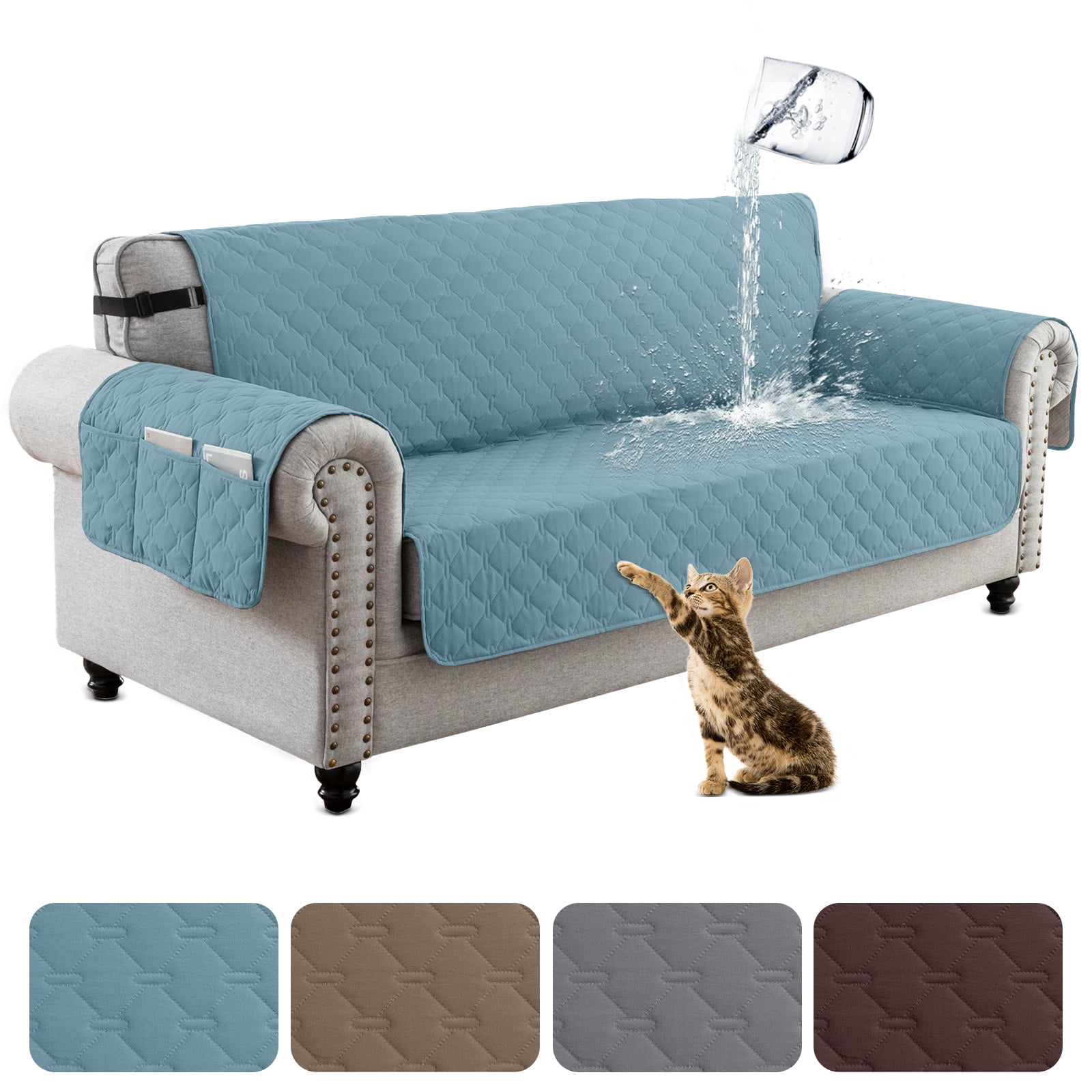 Lapalife Waterproof Quilted Sofa Cover, Anti Slip Washable Arm Sofa