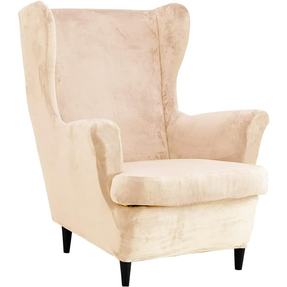 Lapalife Wingback Chair Slipcovers, 2-Piece Velvet Sofa Wing Chair Covers Armchair Cover Furniture Protector