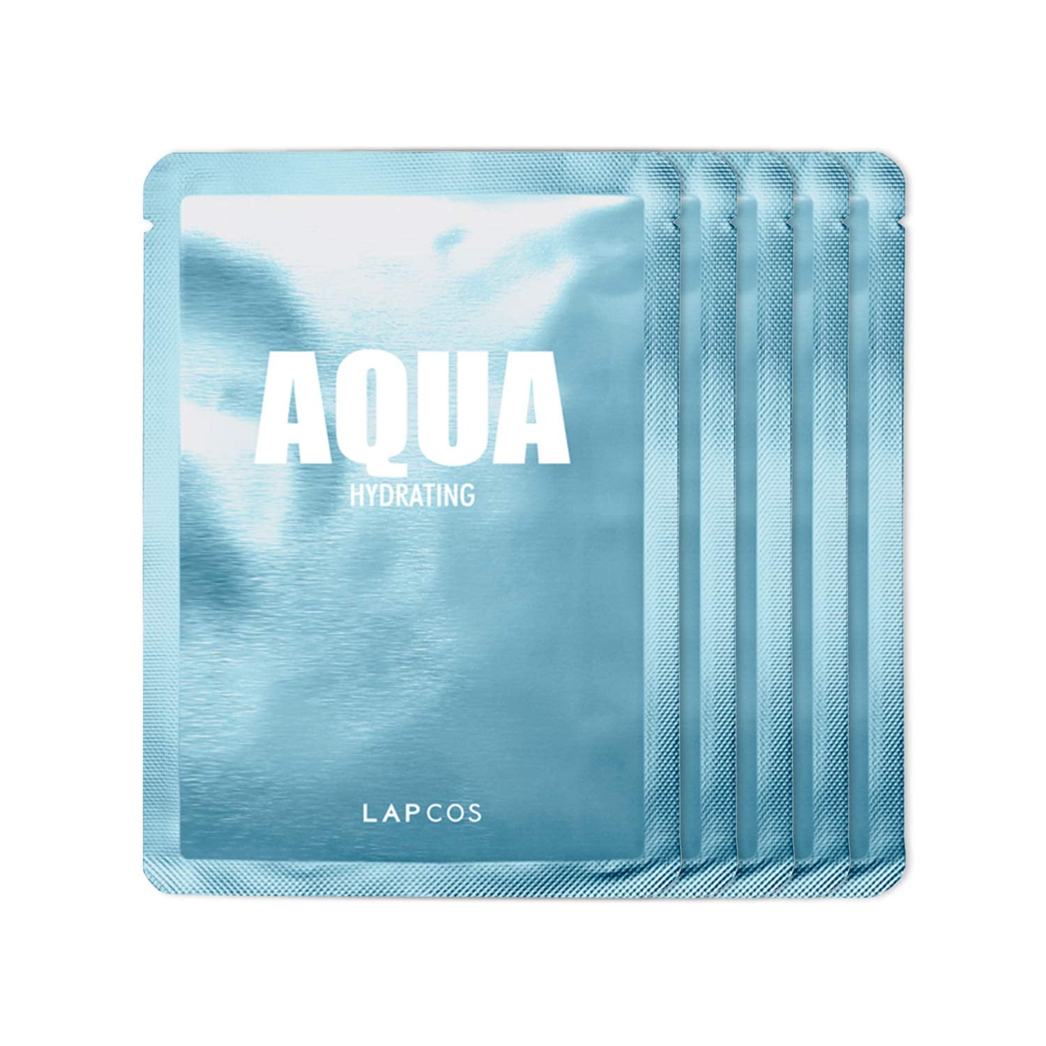 Lapcos Hydrating Beauty Sheet Mask Set, Aqua, 5 Sheets, 1.01 fl oz (30 ml) Each