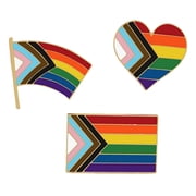 Lapel 3pcs Pack Funny Design Love Flag Series Pride Rainbow Equality LGBTQ Gift Pride Month Presents