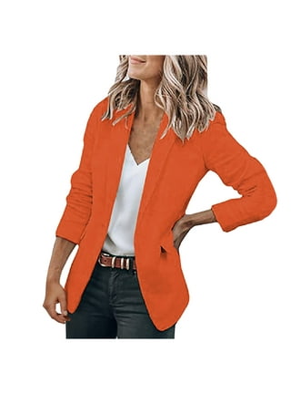 FAFWYP Womens Fahion Lapel Oversized Blazers Casual Open Front Cardigan  Long Sleeve Work Office Button Blazers Jackets Suit 