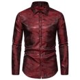 thumbnail image 1 of Lapel Long Sleeve Shirts for Men Colorful Button Blouse Classic-Fit Casual Tops, 1 of 5