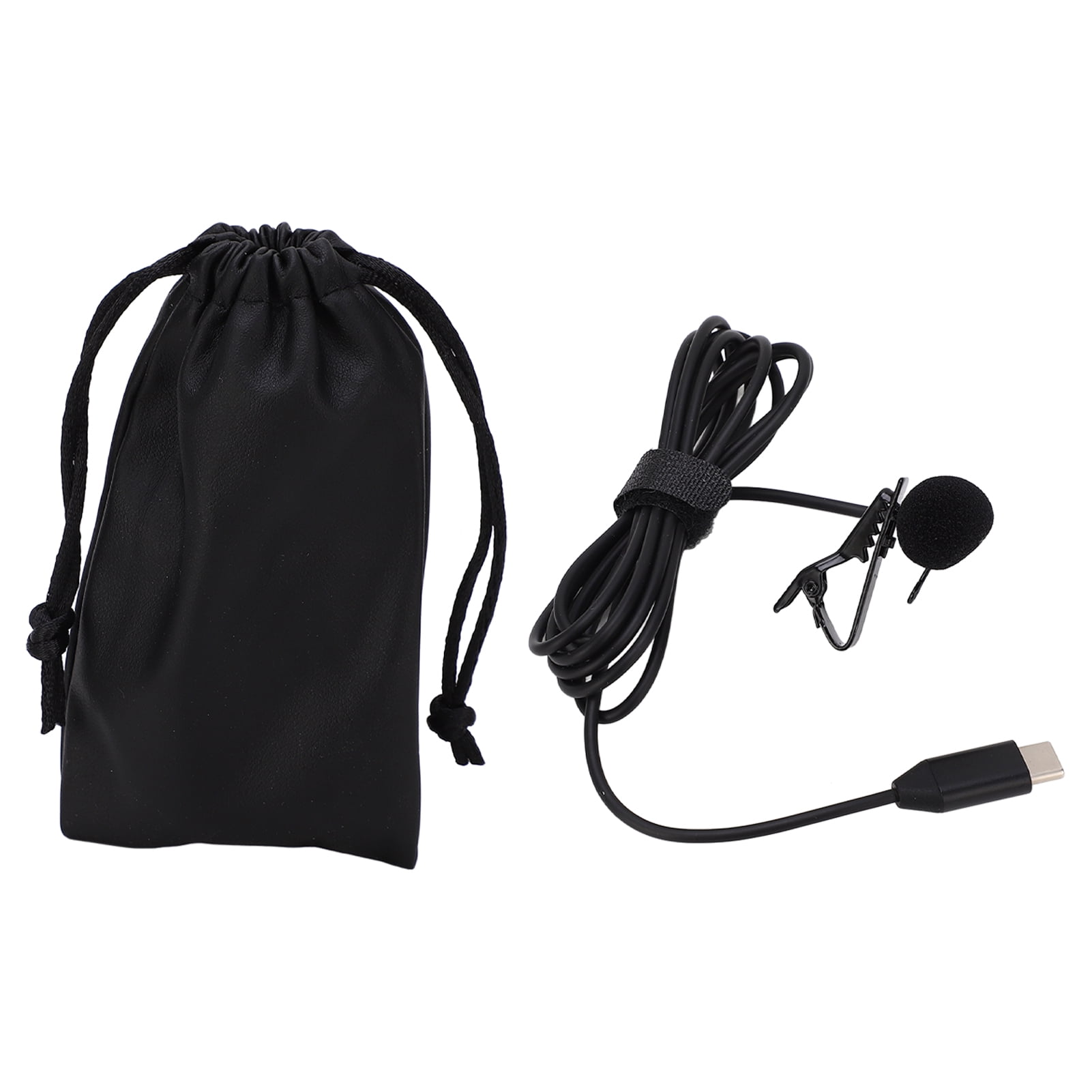 Lapel Microphone, Rubber Material Lightweight Omnidirectional Lavalier Lapel Microphone Anti Interference  For ONE X3