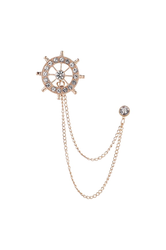 Lapel Pin Brooches Link Chains Pin Badge Tassel Chain Brooch Jewelry Accessories