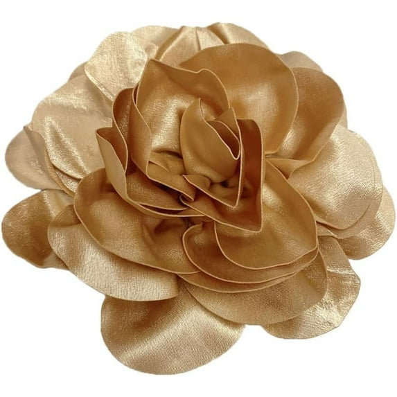 Lapel Pin Exquisite and Elegant Silk Camellia Oversized Brooch for Women's Wedding Parties, Dances, Dinners, Dress Sets, Ceremonial Clothing Accessories, Jewelry Gifts 7.5in